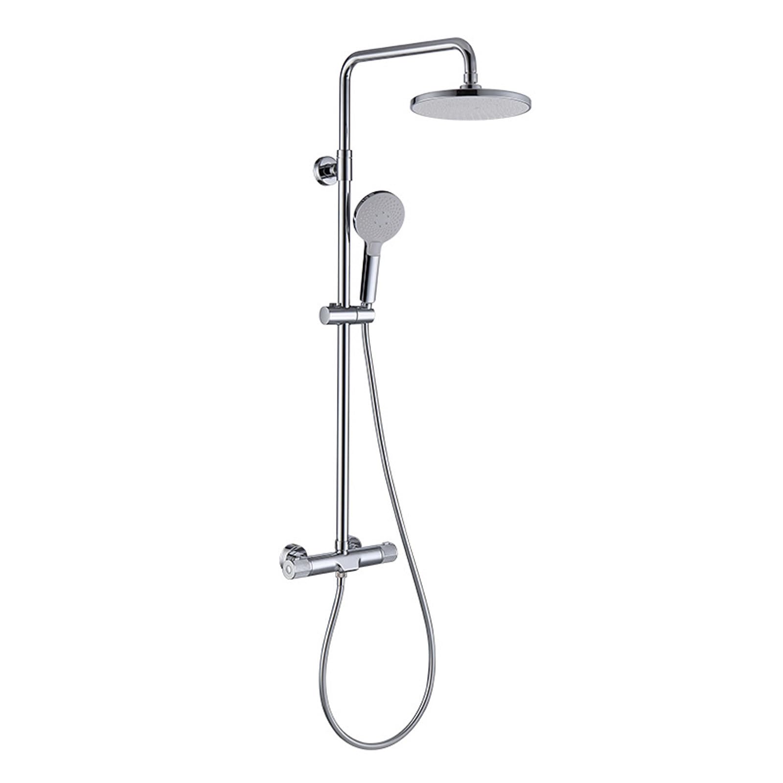 Douche d'extérieur à effet pluie avec douchette et bec baignoire