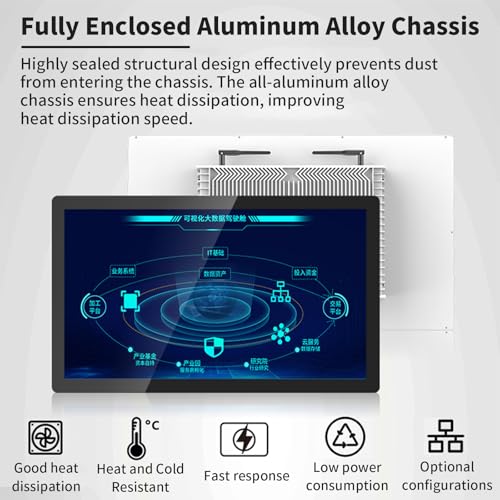 Image of Capacitive Multi-Touchscreen Industrial Embedded Win-10 PC Monitor, IP65 Screen with 10 Points Touch Display, Windows 10 23.6inch-i3-3217U(4GRAM+128GSSD)
