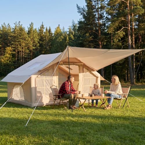 Carpa Inflable para Camping con Dosel, 4-6 Personas