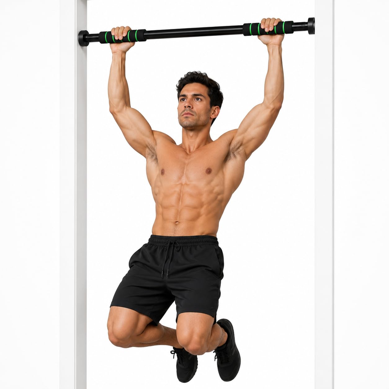 Pull up Bar for Home for Kids & Adults [100 KG] | Pull up Bar Wall Mounted with Anti-Skid Grip | Adjustable Width for Upper Body & Core Training-image-20
