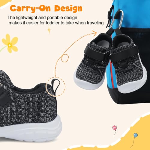 FEETCITY Toddler Walking Shoes Boys Girls Slip On Shoes Toddler Sneakers Kids School Shoes Athletic Running Shoes Toddler Barefoot Shhoes4