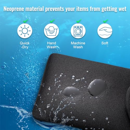 Image of Neoprene Phone Sleeve Pouch Case Bag for Men Women w /Crossbody Strap /Neck Lanyard for iPhone 17 /16 /15 /14 Pro Max, Samsung S25,Pixel 10