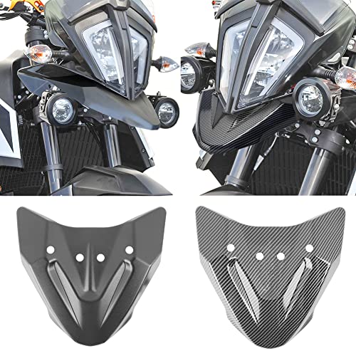 Motorrad Scheinwerfer Vorderrad Kotflügel Schnabelverlängerung Nasenkegelschutz Extender Abdeckung Motorhaubenhalterung Verkleidung für 390 Adv (2019-2023) 790 Adventure 2019-2021 (Schwarz)
