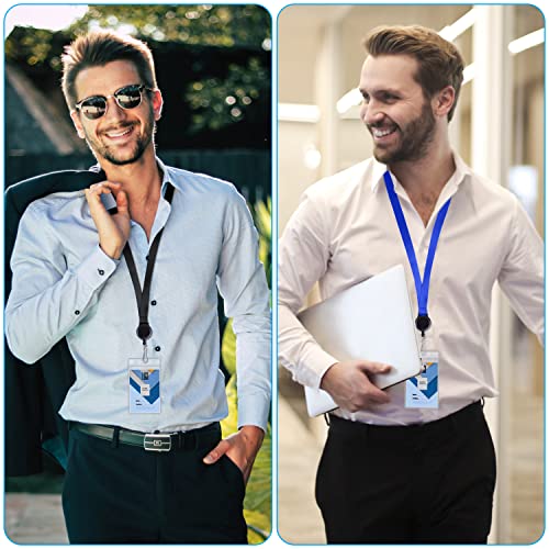 Wisdompro Porta Badge Retrattile Plastica 2 pezzi