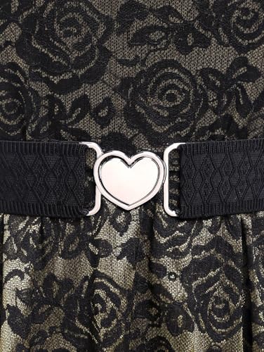 Image of Rosegal Women Plus Size Retro Lace Belt Party Cocktail Dress
