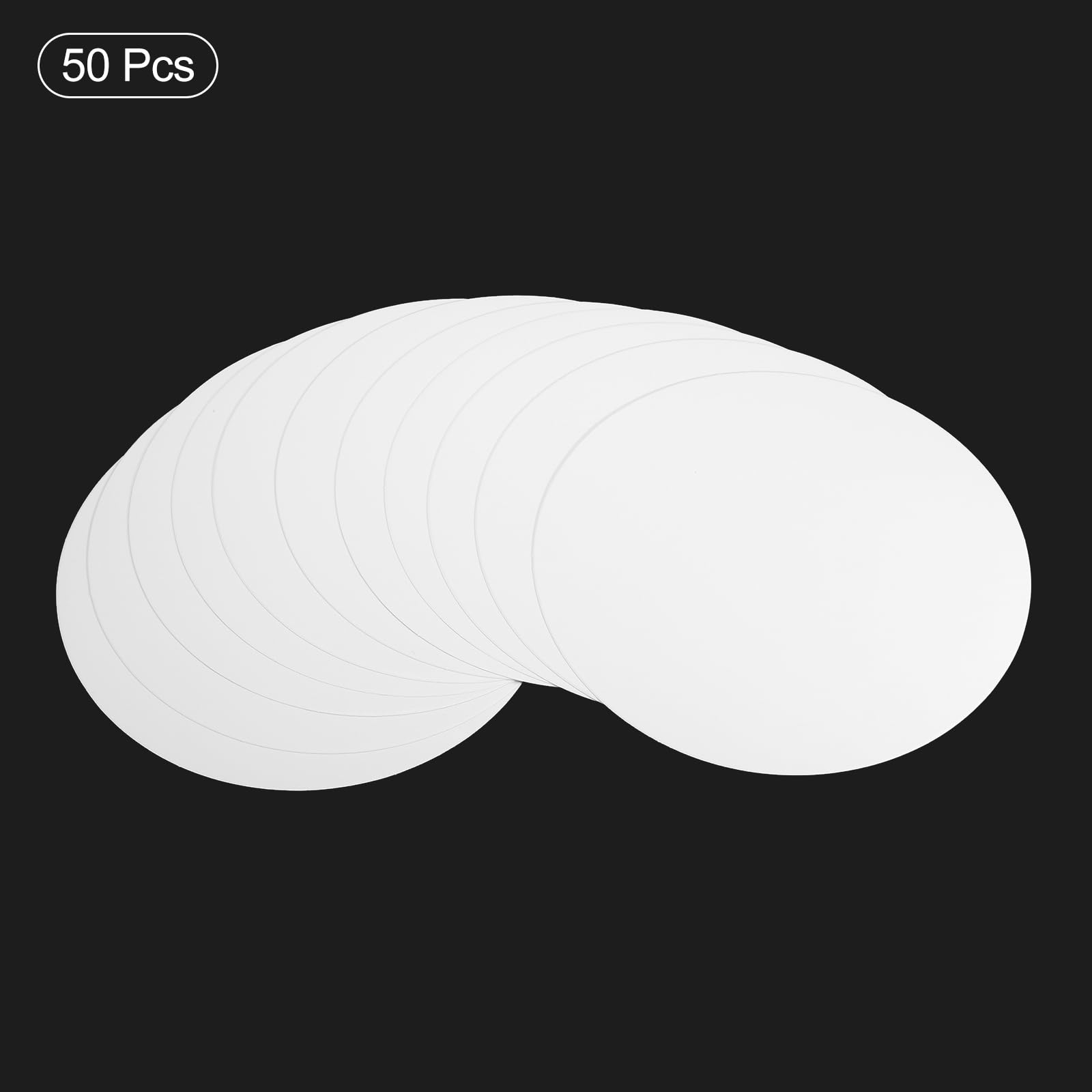 PATIKIL 11.8" Rotondo Cartone Carta, 50pz Bianco Disco Cerchi Fette per Festa Decorazioni Fai da Te Artigianato Arti Disegno Pittura Scrittura, Bianco