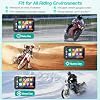 KAOLALI 7 Inch Motorcycle GPS Navigator, Universal IPX7 Waterproof Touch Screen GPS Portable Navigation System with CarPlay/Android Auto for Motorbike