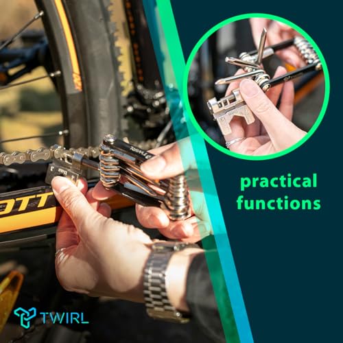 Miniatura 3 de Herramienta para bicicleta TWIRL, 13 funciones, acero, compacta, juego de herramientas para bicicleta