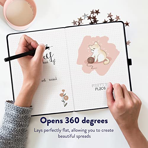 Bullet Dotted Journal By String And Space – Dot Grid Notebook, Dotted 170 Gsm Paper – Kawaii Notebook, Handbound With Gift Box – 5.75 X 8.75 #TOP5