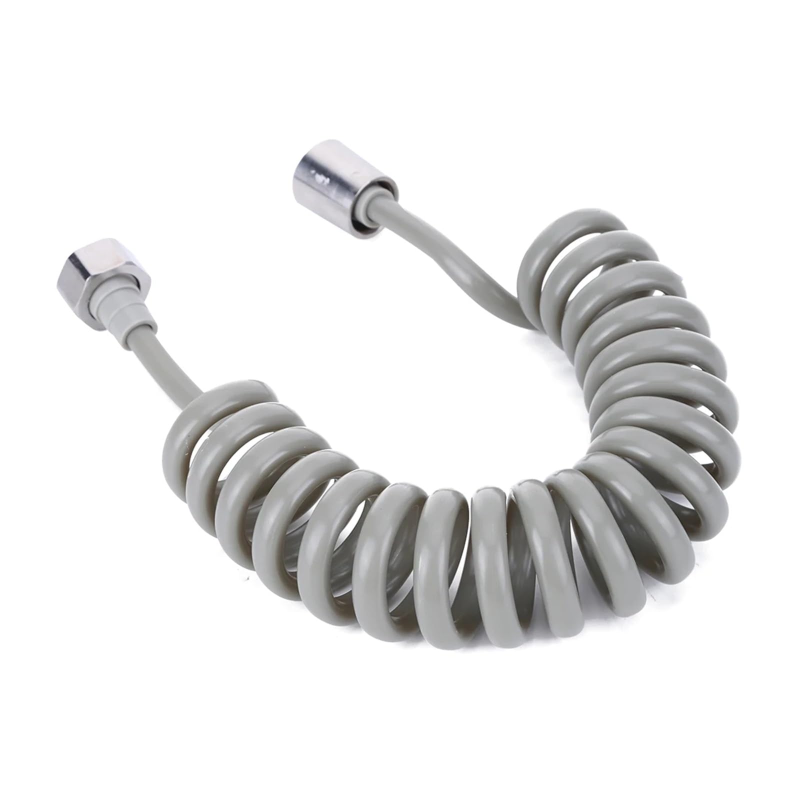 Manguera de ducha retráctil de 2 m, tubo de agua de plástico anti-le para rociador de bidé y grifo G1/2, ajuste universal, diseño de línea de teléfono flexible para uso en el baño