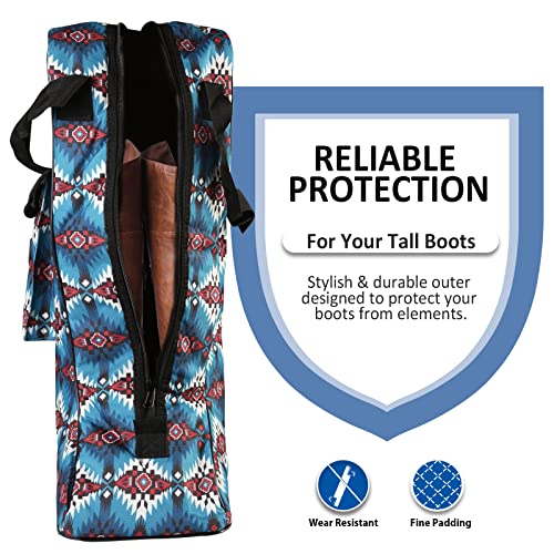 Harrison Howard Tall Boot Carry Bag Protect Rider Boots for Shows Competition Travel Long-lasting Boot Bag Tribal Abstracts4