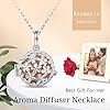 Eudora Harmony Tree of Life Floating Locket Women Essential Oil Diffuser Pendant Aromatherapy Necklace with 7PCS Lava Stone,24" #1
