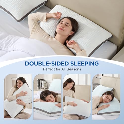Baskbed Cooling Pillows King Size Set of 2 Shredded Memory Foam - image 9