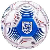 England FA Football - Soccer Ball for Adults Teenagers Kids Training Football Size 3, 4 or 5 - England Merchandise (White/Blue, Size 5)