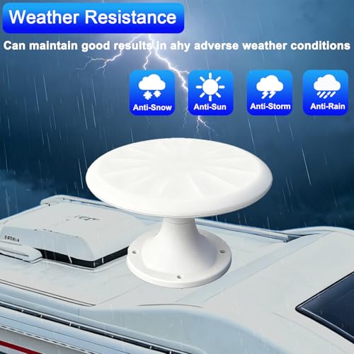 Image of RV TV Antenna for Smart TV Outdoor, 720 Omni Directional Reception,White