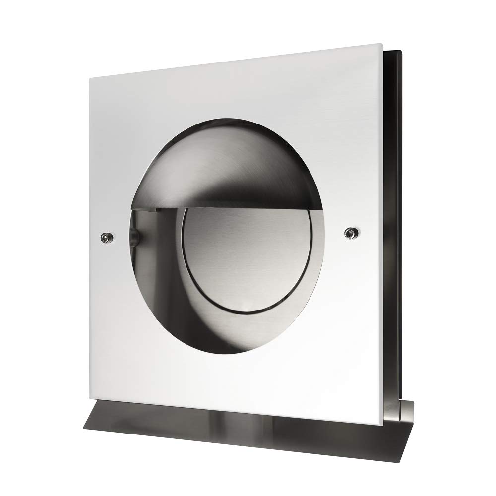 Premium Abluftgitter Überdruckgitter Wetterschutzgitter Küchenabluftgitter Dunstabzugsgitter Ablufthaube Edelstahl Außenwandgitter (125mm, Weiß RAL9010)
