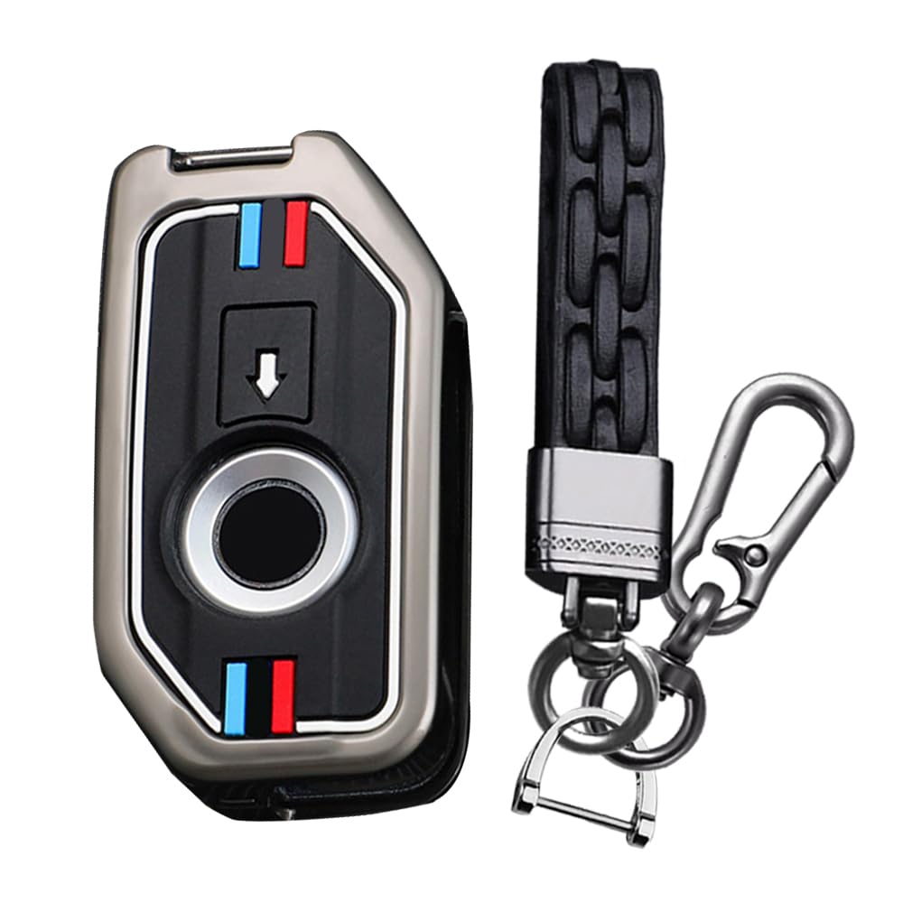 KUNIO Funda para llave de motocicleta compatible con BMW R1250R S1000R GS 1250 900xr R1250 RT F900R GS 1200 ADV F750GS F850GS K1600GT carcasa de metal para llave de coche