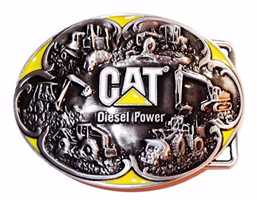 Hebilla Caterpillar de metal con esmalte para amantes de los motores diesel