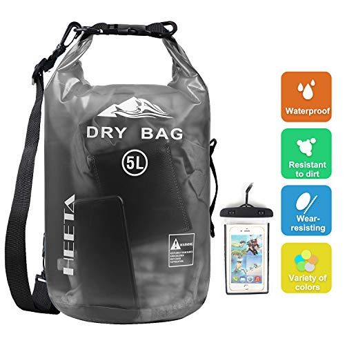 HEETA Waterproof Dry Bag for Women Men, Roll Top Lightweight Dry Storage Bag