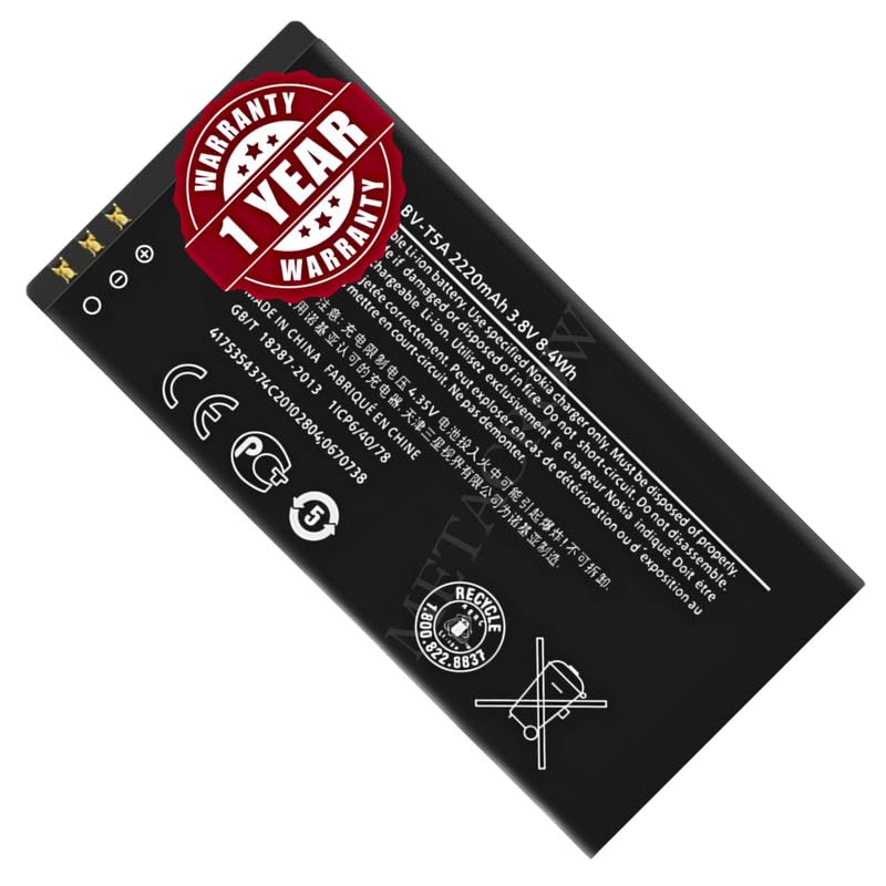 Image of Original BV-T5A Battery Compatible with Microsoft Lumia 730 | Lumia 735 | Lumia 738 - (2200mAh) - 1 Year Warranty BC46