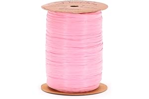 Berwick Craft Matte Raffia Ribbon in Azalea Pink