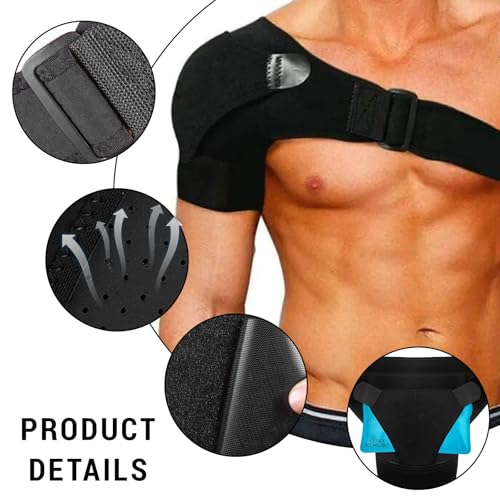 Bettinay Rotator Cuff Shoulder Support, Adjustable Shoulder Brace for Men Women Frozen Shoulder Compression Sleeve - Image 2