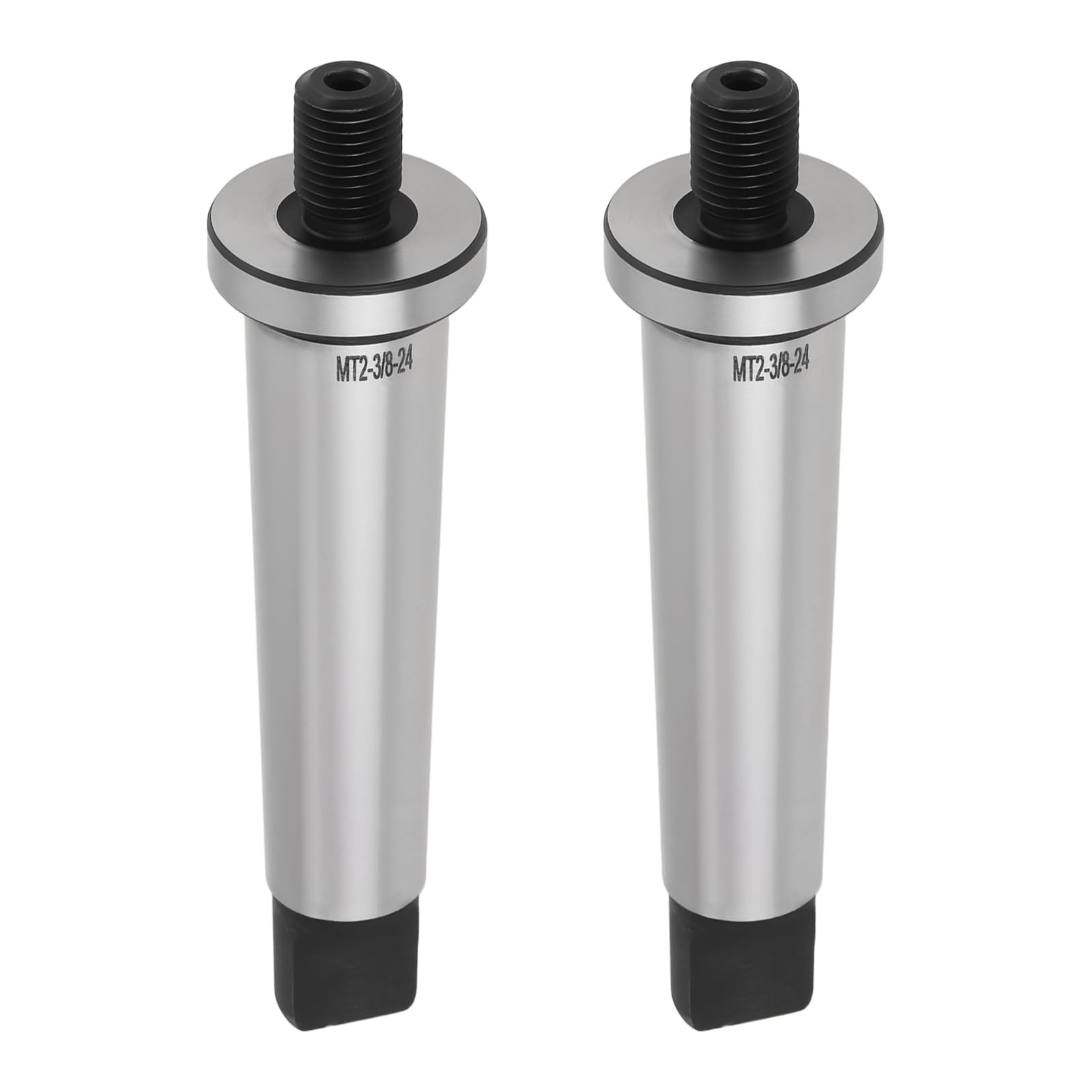 ECSiNG 2pcs MT2 to 3/8-24 UNF Drill Chuck Arbor Adapter Compatible with MT2 Taper Machines