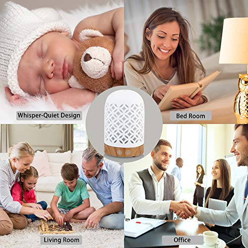 Essential Oil Diffuser 160Ml Cool Mist Humidifier 7 Colors Led Night Lamps Crafts Ornaments All In 1 Upgrade Whisper-Quiet Ultrasonic Ceramics Copper Coin Pattern Humidifiers Us 120V #TOP4