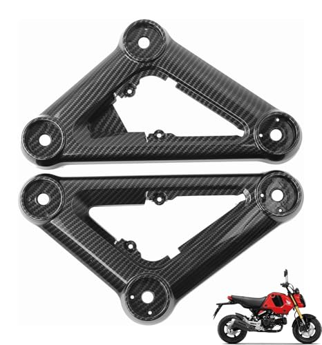Image of Mokuo Motorcyle Fairing Parts,Rear Side Cover in ABS Material Compatible with 2021-2024 Honda Grom Msx 125 SF,Carbon Fibre Color