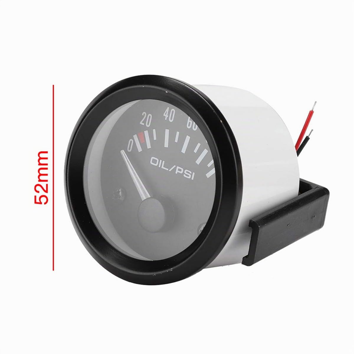 Indicateur de pression d'huile électronique, manomètre automobile universel 2" 52 mm avec capteur de pression d'huile