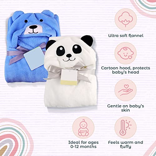 Image of MY NEWBORN 2pcs Baby Blanket & Baby Mitten Gloves Cap Booty Set for boy, Girl 0-3 Month - Pack of 3