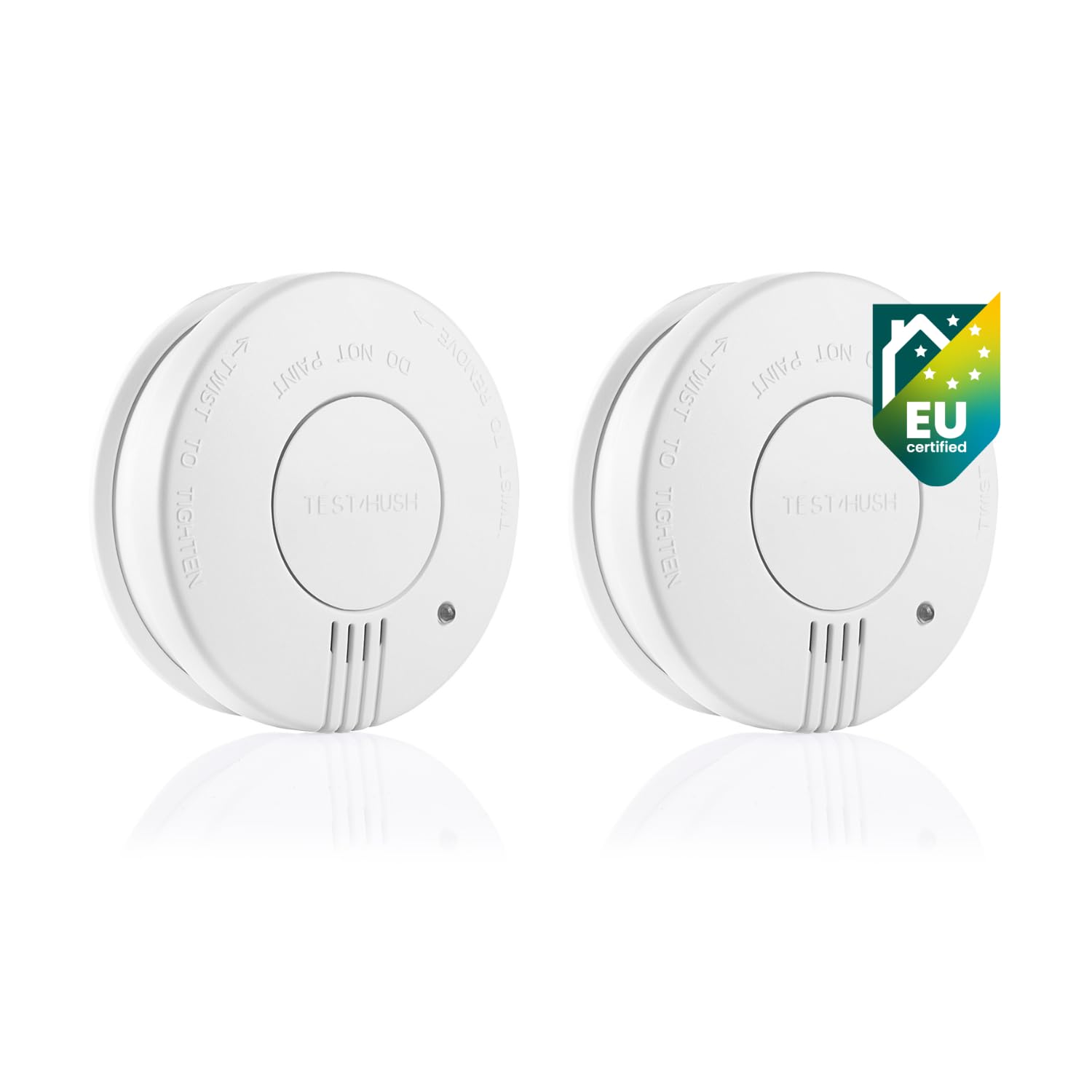 Smartwares White Pack Of 2 Fsm-11517 Smoke Detectors - Optical Sensors 10 Years - Replaceable 5 Year Batteries