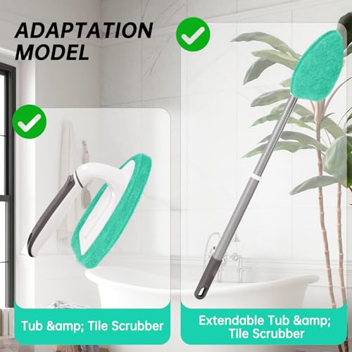 Image of 3 Pack tub and Tile Scrubber Replacement-Compatible with Scotch Brite tub and Tile Scrubber Refill. (Green)
