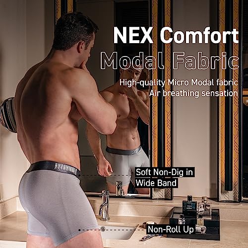 NEX Men's Boxer Briefs with Pouch Support, Micro Modal Fabric for Ultimate Comfortable Soft Underwear for Men 5