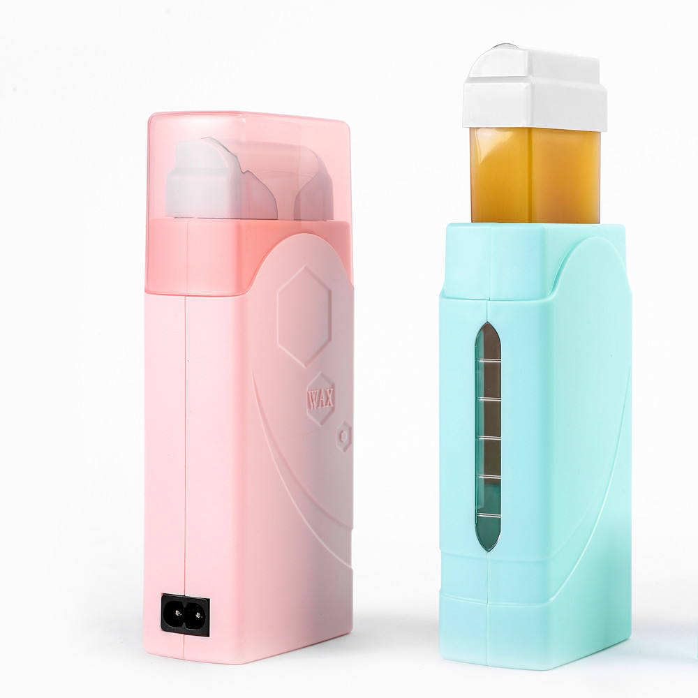 PLATU Roll on Waxing Kit, Home Epilator Waxing Warmer, Wax Roller Kit for Hair Removal, Depilatory Wax Heater Machine with 2 Wax Cartridge and Wax-Removing Wipes (1 PC)