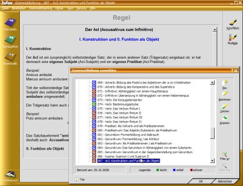tulox Sprachtrainer PC Latein - Vokabeltrainer, Konjugations- und Grammatiktrainer mit großem vertontem E-Wörterbuch
