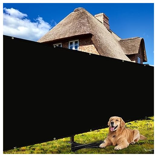 Shade&Beyond 4' X 50' Fence Privacy Screen Heavy Duty 170 GSM Fencing Mesh Shade Net Cover for Wall Garden Back Yard Outdoor Home Decoration, Black