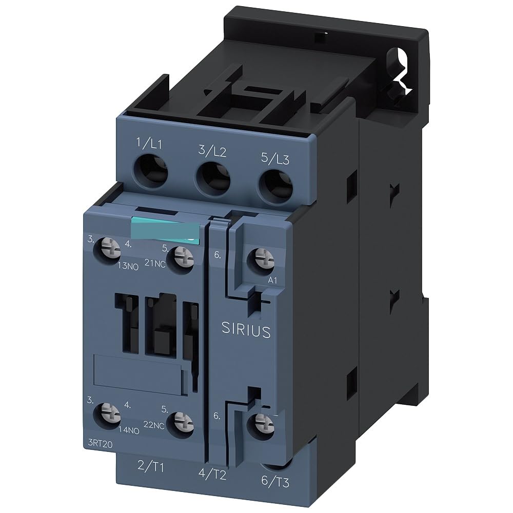 JFQOWCMP Contactor AC-3 17A/7.5kW/400V 3-Pole 110VAC/50Hz 120V/60Hz 1NO+1NC Screw Connector 3RT2025-1AK60