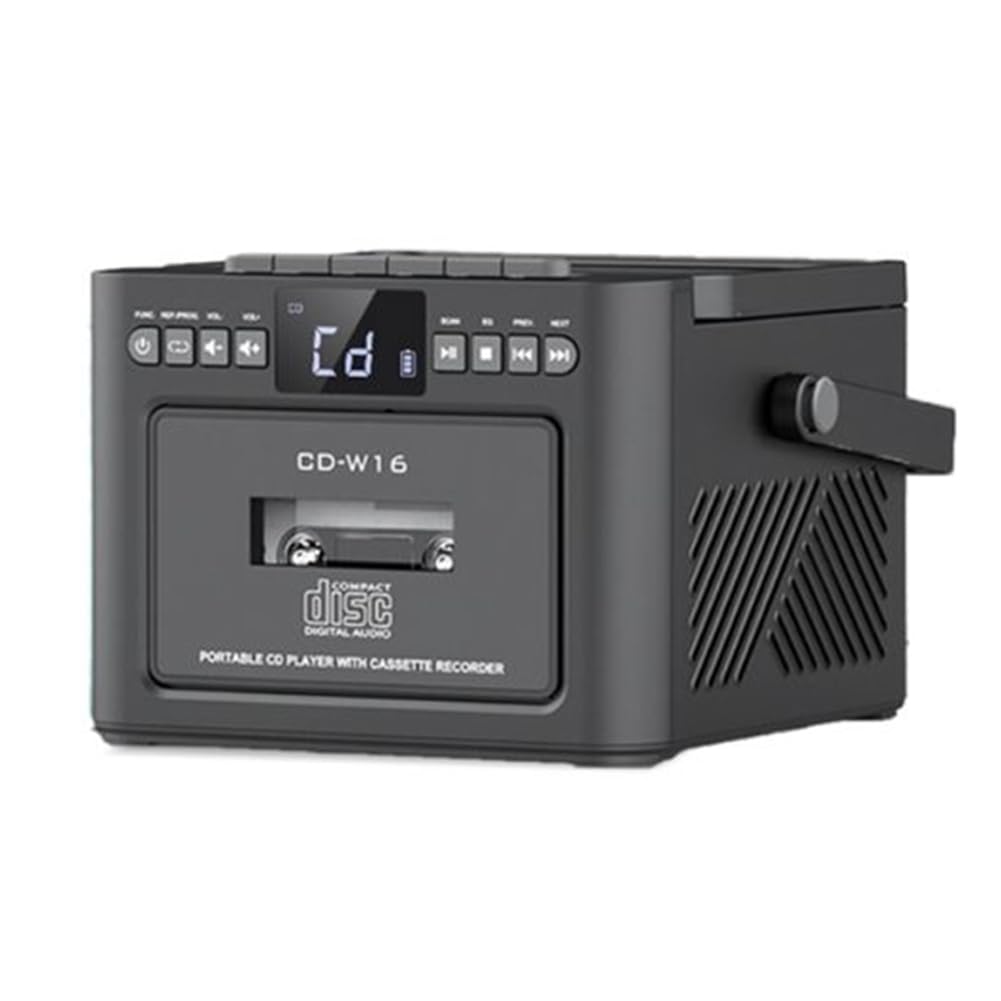 Reproductor de CD y Casete Combinado con Radio FM Estéreo. Máquina de Música Retro. de Audio para el Hogar y el Aula A