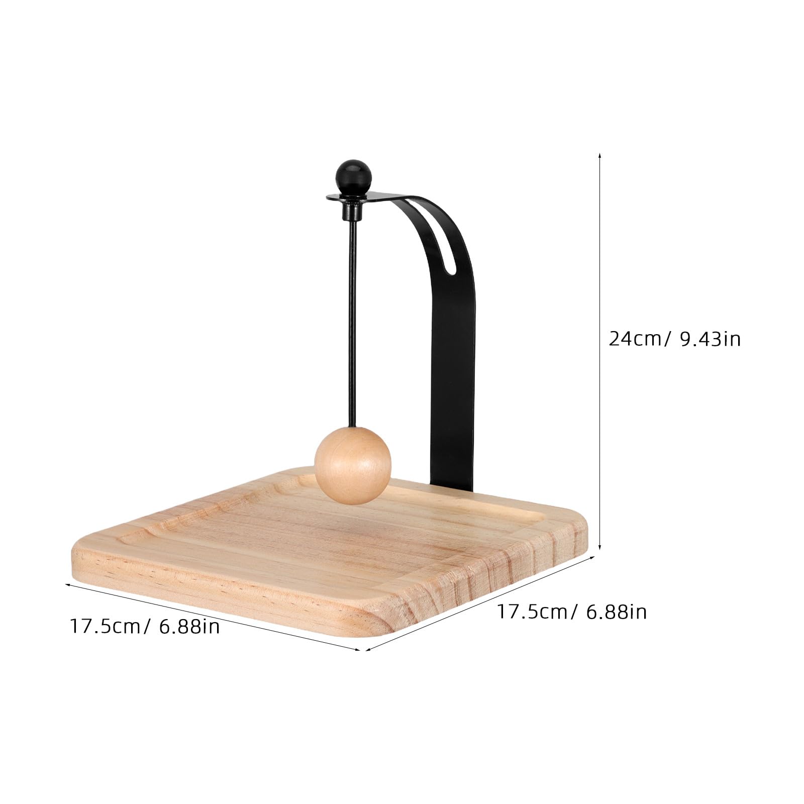 TOYANDONA Porta tovaglioli piatto con braccio zavorrato - Distributore di tovaglioli da tavolo - Organizzatore di carta quadrato in legno per cucina, ristorante, fattoria, cena, esterno
