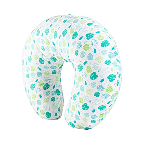 Dr. Brown’s Breastfeeding Pillow with Removable Cover for Nursing Mothers, Machine Washable, Cotton Blend, Green