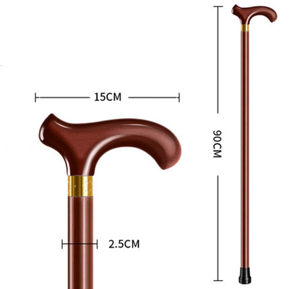Bastón de Madera Maciza, bastón de Madera con Punta de Goma, Bastones de Senderismo/Bastones de Senderismo para Senderismo, Senderismo, Camping, Viajes, Escalada, muletas Times