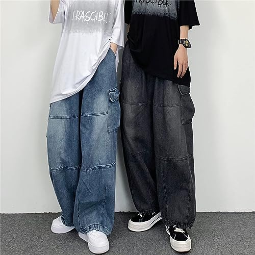 Jeans for Women Baggy Cargo Pants Men Y2K Parachute Pants with Pockets3