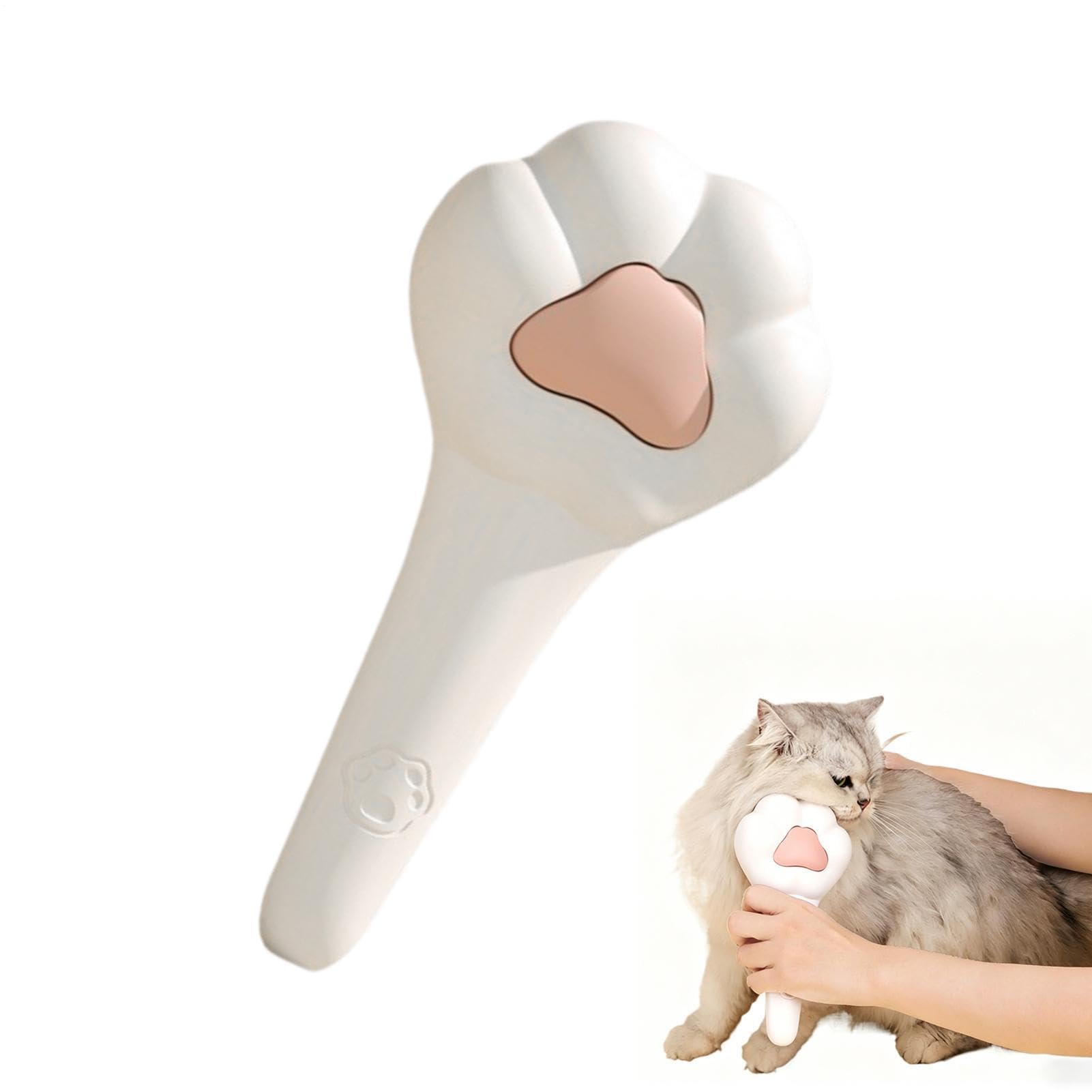 Slicker Brush For Cats - Paw Shape Pet Grooming Brush | Cat Detangling Brùsh | Self-Cleaning, Removes Loose Hair Dandruff Tangles, Gentle On Skin, For Cats Small Dogs, Home Grooming
