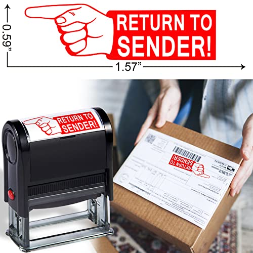 Bertiveny Return to Sender Stamps Self Inking Personalized Office Return Stamps for Business Supplies Custom Rubber Business for Return to Sender,Return Address Stamps Red Ink(Return to Sender!)