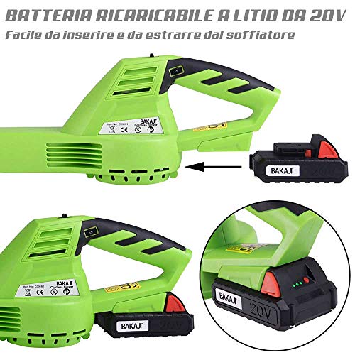 Bakaji 2832155 Soffiatore Elettrico con Batteria