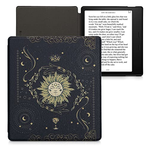 kwmobile Case Compatible with Amazon Kindle Oasis 10. Generation Case - eReader Cover - Tarot Card Dark Blue/Yellow/Black - Image 7