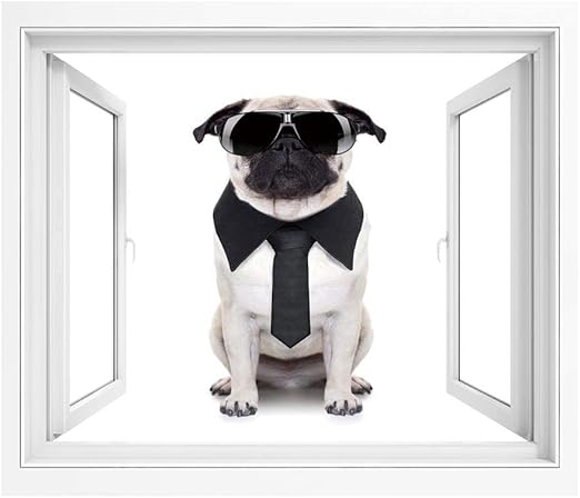 Amazon パグ 風景ステッカー オープンウィンドウ 150x1 Cm クールな犬のネクタイと大きな派手な黒いサングラス面白い犬動物コメディイメージ装飾 ポスター ステッカー 壁紙風景画 壁飾り絵ブラッククリーム ウォールステッカー オンライン通販 Amazon パグ 風景ステッカー オープンウィンドウ 150x1 Cm クールな犬のネクタイと大きな派手な黒いサングラス面白い犬動物コメディイメージ装飾 ポスター ステッカー 壁紙風景画 壁飾り絵ブラッククリーム ウォールステッカー オンライン通販