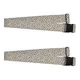 2 Pack Luggage Straps Fashion Leopard Off White Brown Portable Adjustable Travel Suitcase Belt for Travel Necessary Accessories