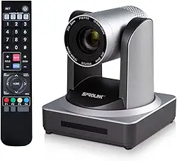 Sprolink Câmera HDMI PTZ SDI Video PTZ Network IP Live Streaming Camera para Eventos de Igrejas e Conferências de Transmissão Zoom 20x